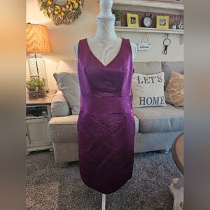 Escada Elegant Purple Sleeveless Dress Size 38